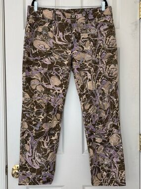 Pilcro Anthropologie The Wandered Low Rise Jeans with a Metallic Marble Pattern